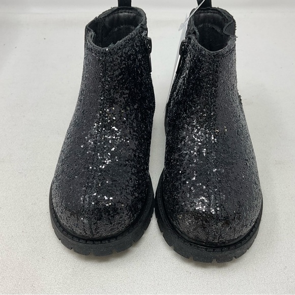 NIB Carter’s Bessy Boots Girls Size 9 Toddler Black Glitter Chelsea - Picture 5 of 8